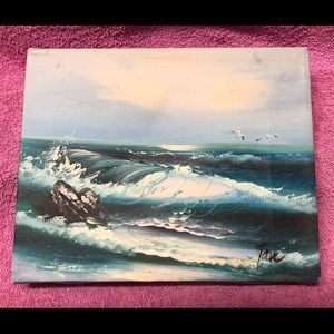 Stormy Waves Painting 8x10 Unframed Art